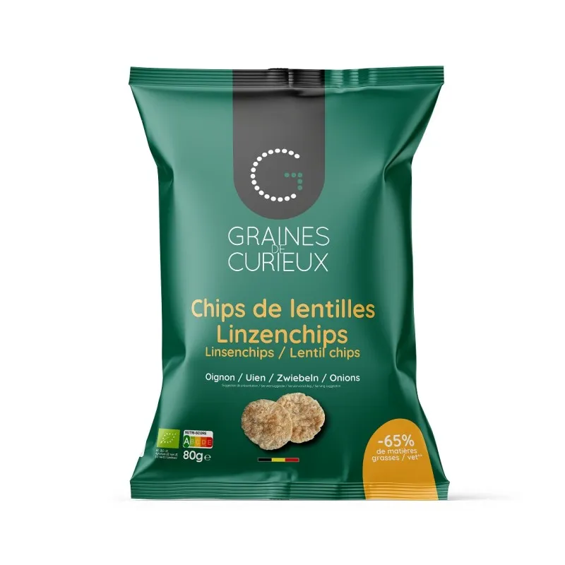 Chips de lentille et oignon