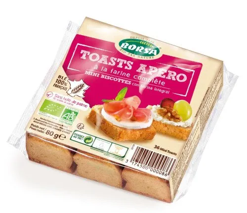 Toasts apéro à la farine complète