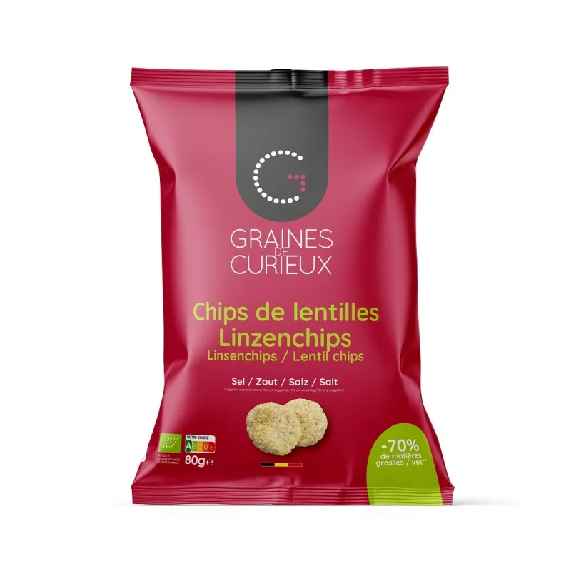 Chips de lentille au sel